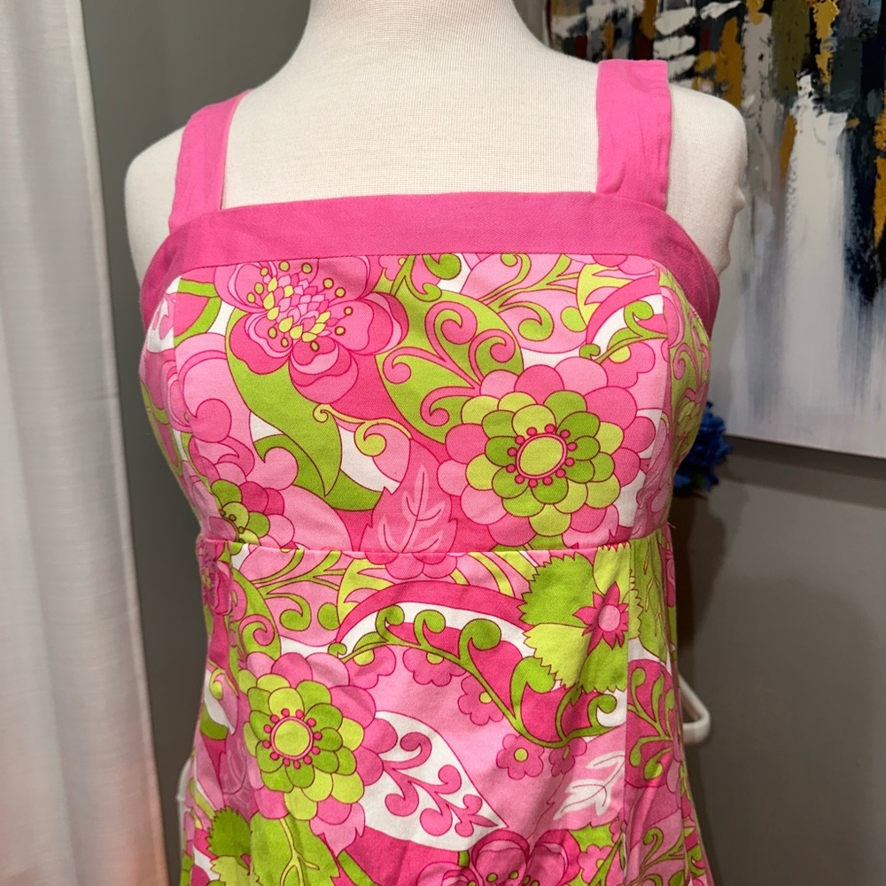 Vintage karin stevens Pink Dress with Floral design